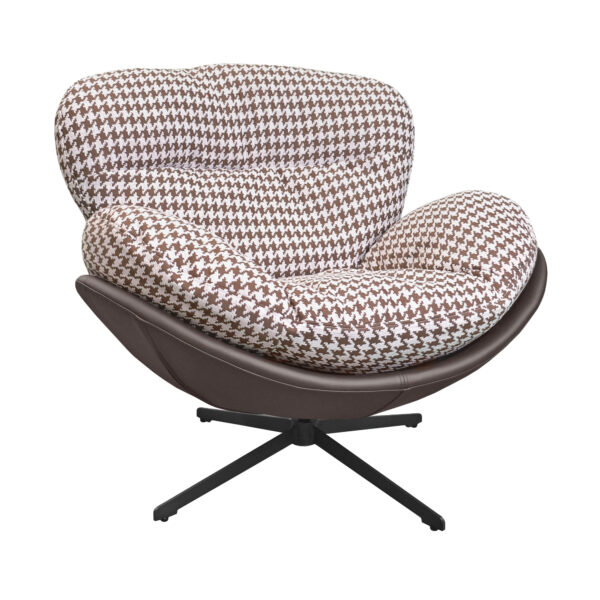 Кресло EUFORIA Brown/White Кресло EUFORIA Brown/White сочетает элегантный дизайн и функциональность. Удобное сиденье, съёмные подушки и обивка из ткани и эко-кожи делают его идеальным для отдыха. Прочный каркас и 360-градусное вращение обеспечивают долговечность и комфорт. Инвестируйте в стиль и уют вашего дома!