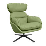 LUNA BLISS Armchair Green Discover the LUNA BLISS Green armchair, an elegant and comfortable piece of furniture, perfect for any space. With a modern design, eco-leather upholstery, and a rotating mechanism, it offers versatility and ergonomic support. Perfect for the living room or office!
