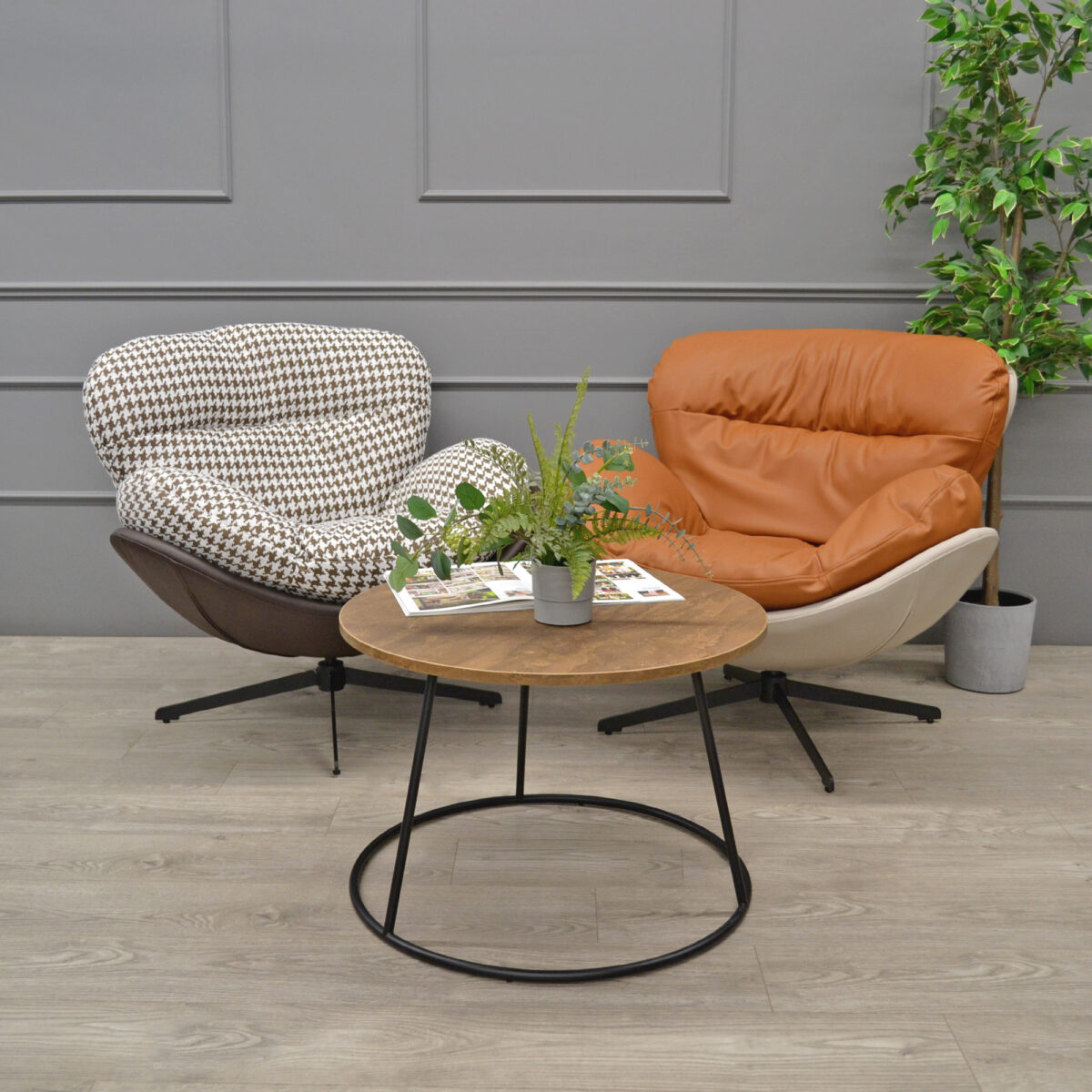 Euphoria Armchair Brown/White - Image 2