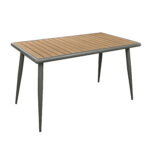 Terrace Table TER-F06 Discover the TER-F06 patio table, perfect for gardens and the Horeca industry. With a painted aluminum frame and a top made of softwood, it ensures durability and style. Equipped with adjustable feet for stability, it is ideal for outdoor moments.