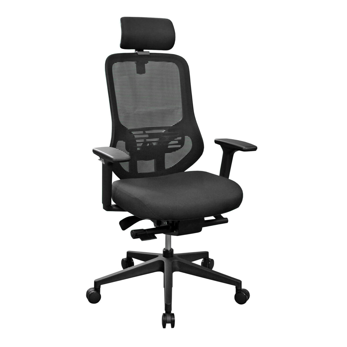 Chair Office ARIOS Black Acrylic Mesh/Fabric Discover the ARIOS Black office chair, featuring acrylic mesh and fabric, offering comfort and elegance in any workspace. Adjustable, with lumbar support and 3D arms, it is perfect for the office. Choose quality and functionality!