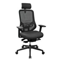 Chair Office ARIOS Black Acrylic Mesh/Fabric Discover the ARIOS Black office chair, featuring acrylic mesh and fabric, offering comfort and elegance in any workspace. Adjustable, with lumbar support and 3D arms, it is perfect for the office. Choose quality and functionality!