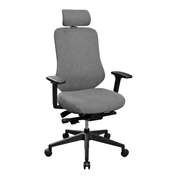 Arios Office Chair Grey Fabric Discover the ARIOS Grey Office Chair, a perfect choice for your comfort! With an elegant design, high-quality fabric upholstery, and ergonomic adjustments, this chair will transform your office into a modern and functional space. Supports weights up to 150 kg. Ideal for long hours of work!
