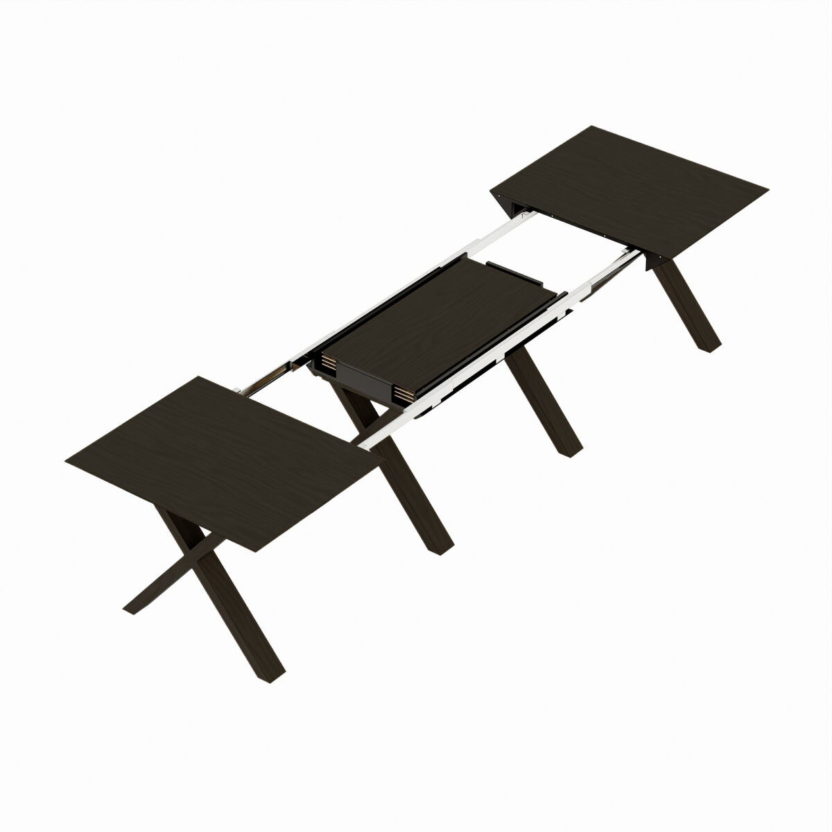 Extendable Table Madrid Black Top + Black Legs - Image 3