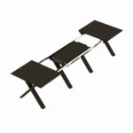 Extendable Table Madrid Black Top + Black Legs - Image 3