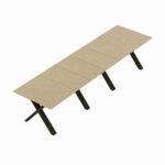 Extendable Table Madrid Natural Wood + Black Legs - Image 4
