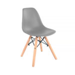 EAMES BEBE Children’s Chair Grey Discover the EAMES BEBE Grey Chair, ideal for children, featuring an ergonomic design and wooden legs for stability. Easy to clean and sturdy, it supports up to 40 kg. Give your little ones a comfortable and safe place to play. Perfect for the child's room!