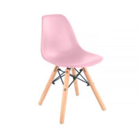 EAMES BABY Chair Pink Discover the EAMES BEBE Pink Children's Chair, perfect for your little ones! Comfortable and safe, with wooden legs for stability, this 31 cm wide chair is ideal for playtime. Easy to clean, it fits perfectly with children's furniture. Choose quality and safety for your child!