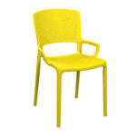 Chair TINA Yellow Discover the TINA Yellow chair, perfect for Horeca furniture, garden bathrooms, and kitchens. Made from durable polypropylene, this ergonomic chair provides the necessary comfort and can be stacked to save space. A versatile and resilient choice for any environment!