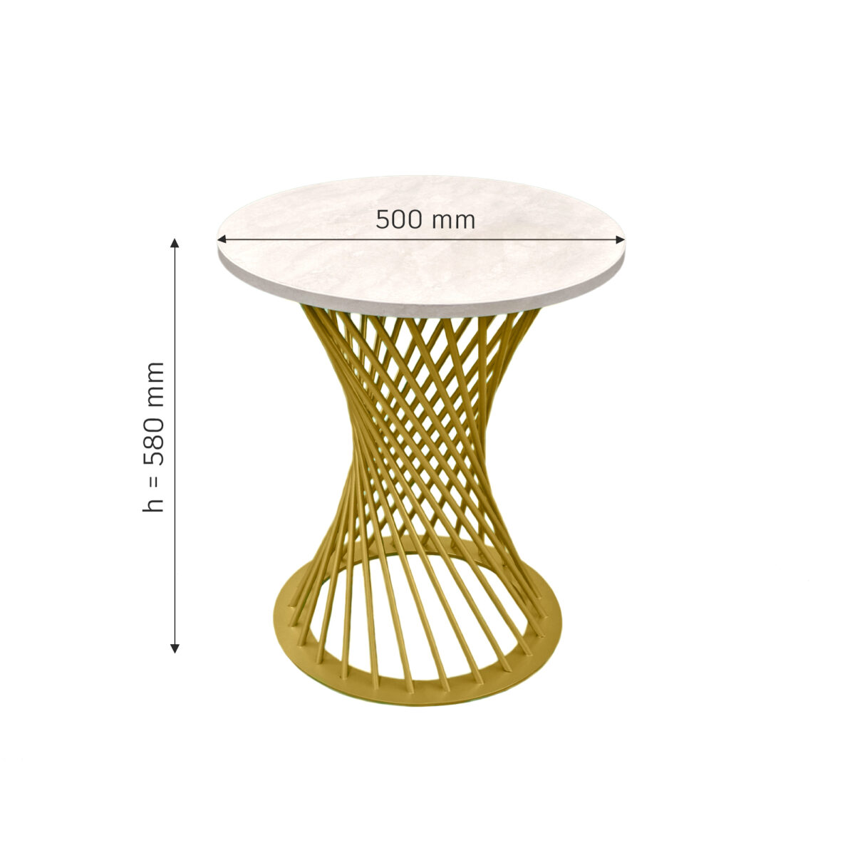 Coffee Table FELICIA Silk + Golden Legs H58 - Image 10