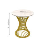 Coffee Table FELICIA Silk + Golden Legs H58 - Image 10