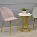 Coffee Table FELICIA Silk + Golden Legs H58 - Image 3