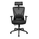 Office Armchair ORCO PLUS Black Fabric - Image 2