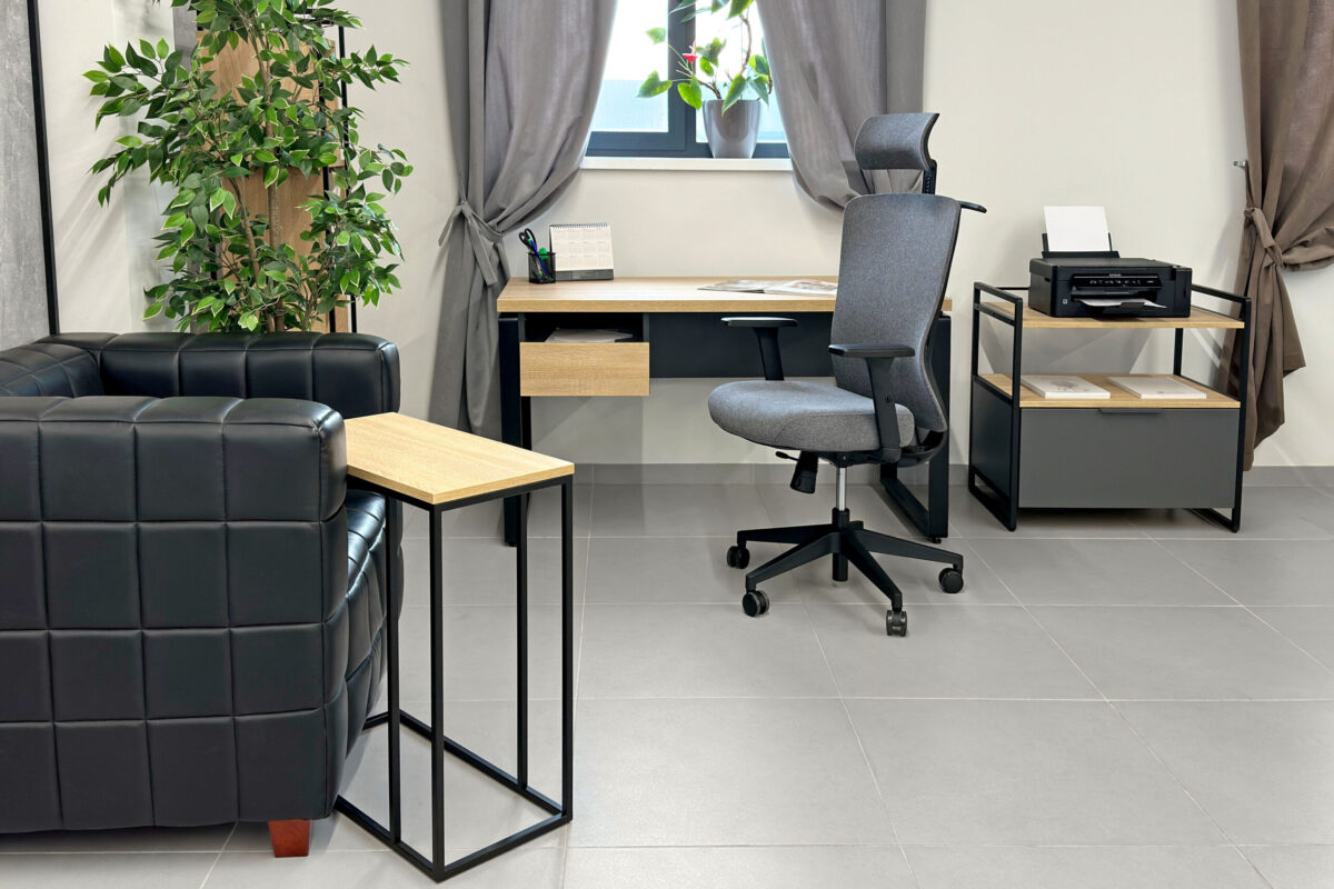 Office Armchair ORCO PLUS Grey Fabric - Image 5