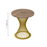 Coffee Table FELICIA Colonial + Golden Leg H58 - Image 10