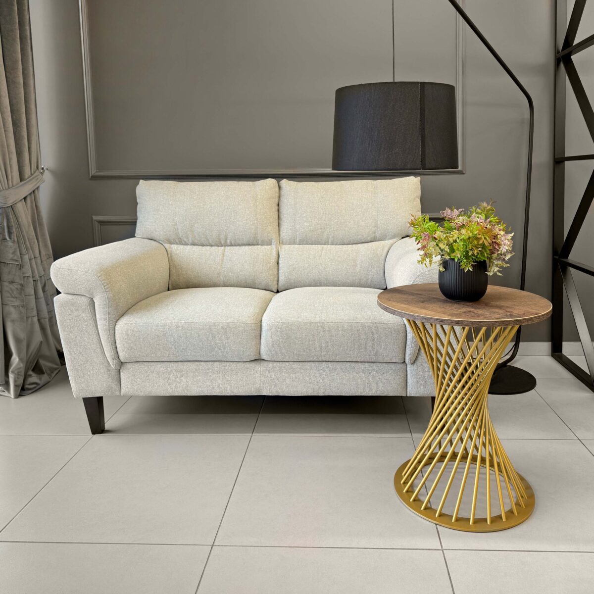 Coffee Table FELICIA Colonial + Golden Leg H58 - Image 2