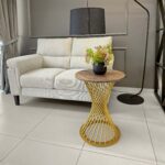 Coffee Table FELICIA Colonial + Golden Leg H58 - Image 3