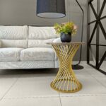 Coffee Table FELICIA Colonial + Golden Leg H58 - Image 4
