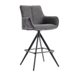 Queen Anthracite Bar Armchair Discover the QUEEN Anthracite bar chair, a perfect blend of elegance and comfort, ideal for bars and restaurants. With a sophisticated design, a 360° rotating mechanism, and a capacity of 150 kg, this chair will transform your space into a refined one. Choose superior quality!
