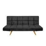 LM-58 Black Velvet Extendable Sofa Discover the LM-58 Black Velvet sofa bed, ideal for a modern office or living room. With an elegant design made of panels and wood, this piece easily transforms into a bed. Comfort is ensured by the velvet upholstery and durable metal legs. Choose style and comfort!