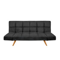 LM-58 Black Velvet Extendable Sofa Discover the LM-58 Black Velvet sofa bed, ideal for a modern office or living room. With an elegant design made of panels and wood, this piece easily transforms into a bed. Comfort is ensured by the velvet upholstery and durable metal legs. Choose style and comfort!