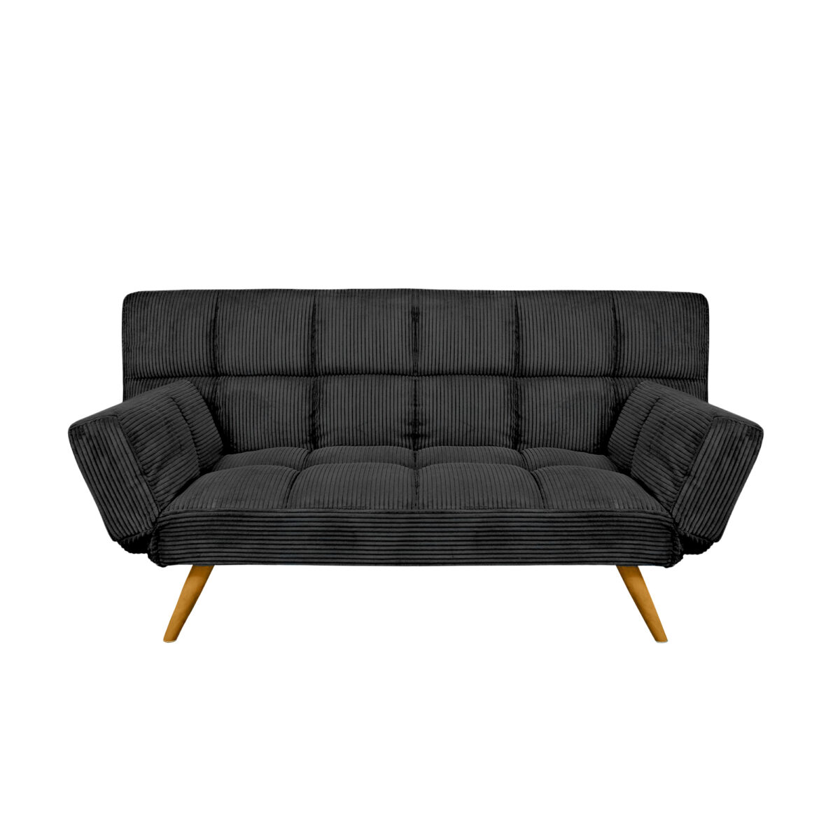 LM-58 Black Velvet Extendable Sofa - Image 3
