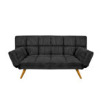 LM-58 Black Velvet Extendable Sofa - Image 3