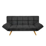 LM-58 Black Velvet Extendable Sofa - Image 4