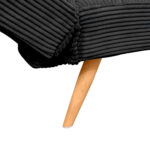 LM-58 Black Velvet Extendable Sofa - Image 8