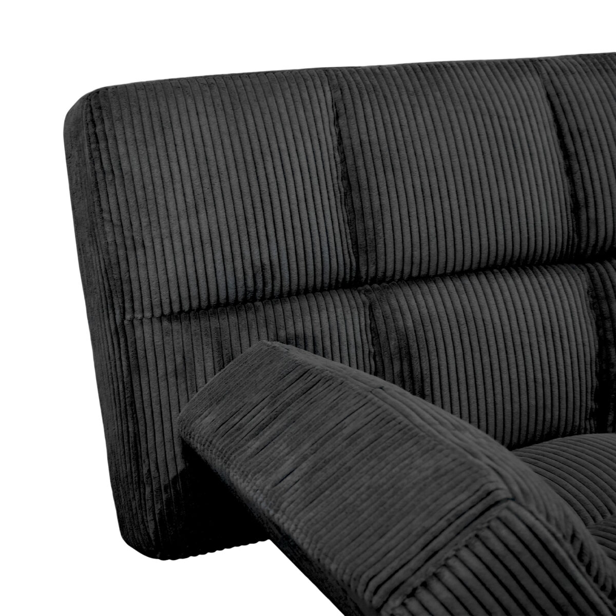 LM-58 Black Velvet Extendable Sofa - Image 7