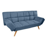 LM-58 Blue Velvet Extendable Sofa - Image 2