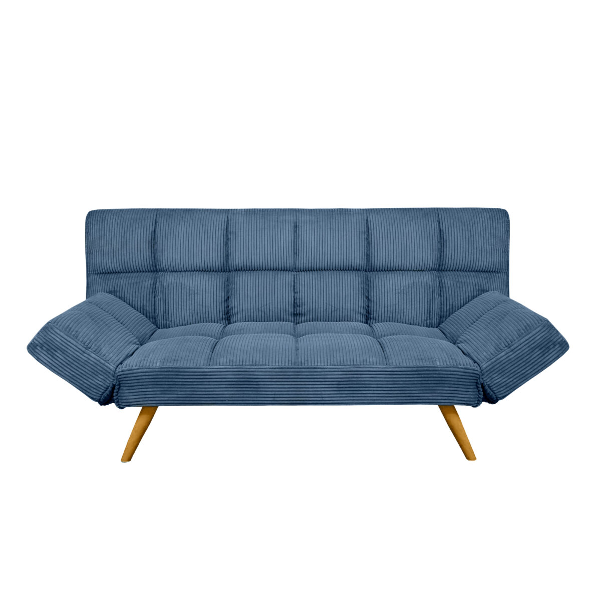 LM-58 Blue Velvet Extendable Sofa - Image 4