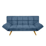 LM-58 Blue Velvet Extendable Sofa - Image 4