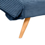 LM-58 Blue Velvet Extendable Sofa - Image 8