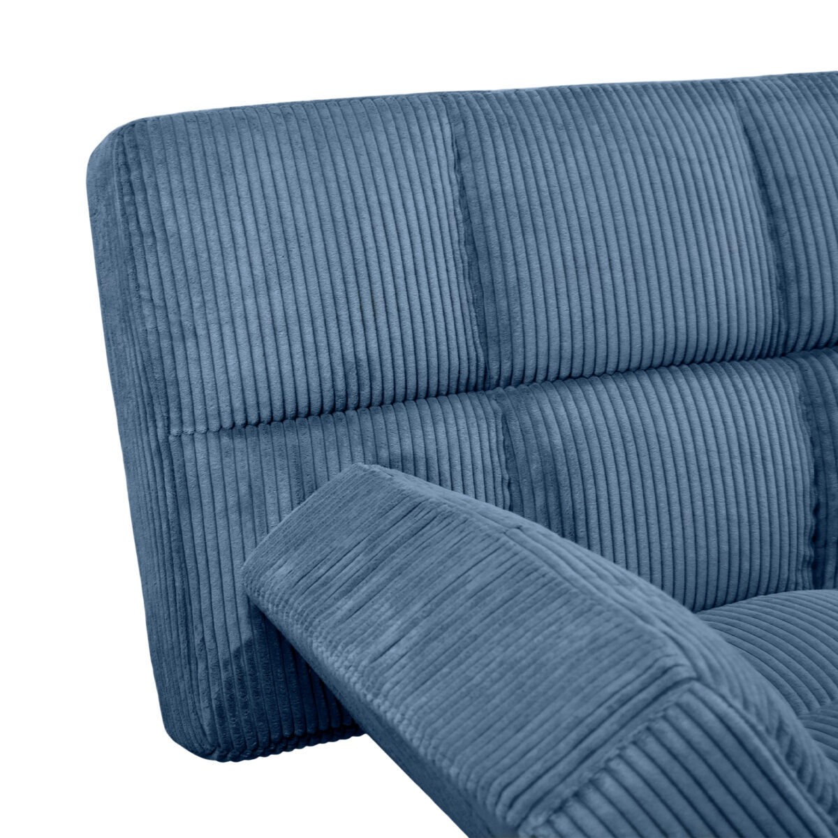 LM-58 Blue Velvet Extendable Sofa - Image 6