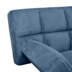 LM-58 Blue Velvet Extendable Sofa - Image 6