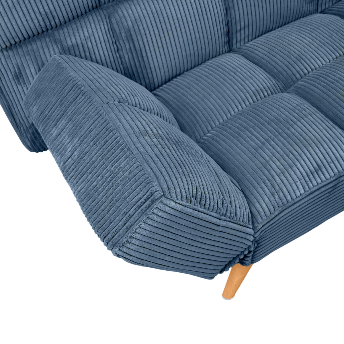 LM-58 Blue Velvet Extendable Sofa - Image 7