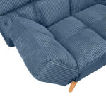 LM-58 Blue Velvet Extendable Sofa - Image 7