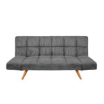 LM-58 Dark Grey Velvet Convertible Sofa Discover the LM-58 dark gray velvet sofa bed, perfect for your modern office or living room. Comfortable and practical, it easily transforms into a bed, featuring a durable wooden frame and metal legs. Choose style and comfort!