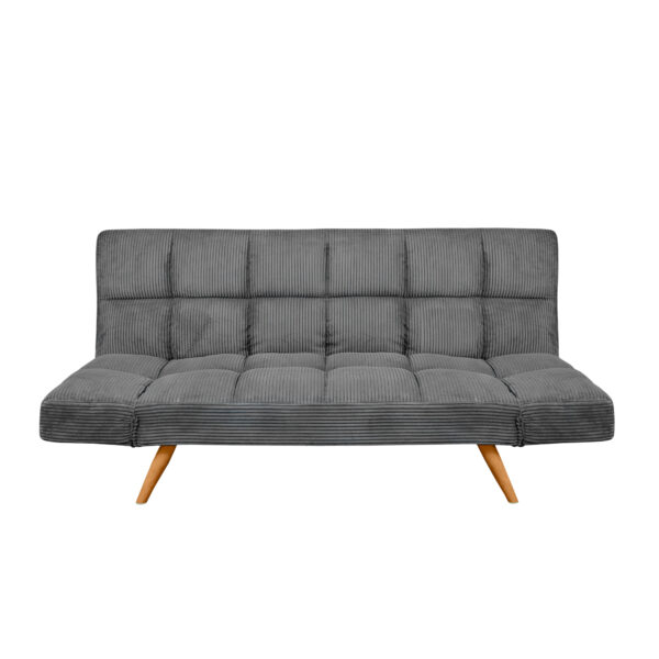 LM-58 Dark Grey Velvet Convertible Sofa Discover the LM-58 dark gray velvet sofa bed, perfect for your modern office or living room. Comfortable and practical, it easily transforms into a bed, featuring a durable wooden frame and metal legs. Choose style and comfort!