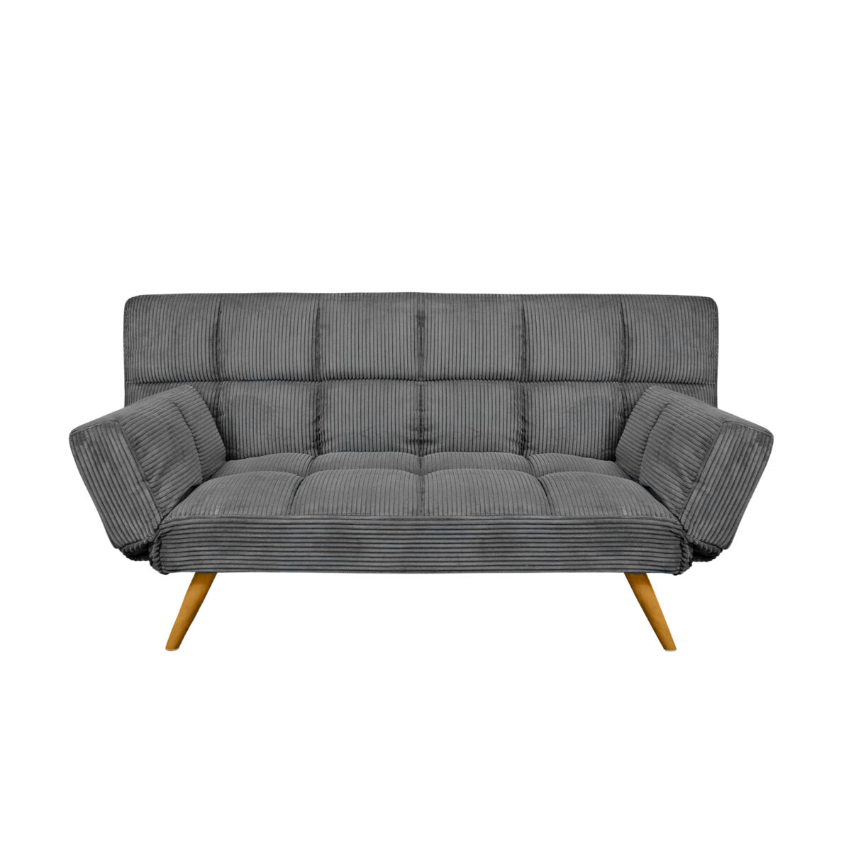 LM-58 Dark Grey Velvet Convertible Sofa - Image 3