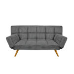 LM-58 Dark Grey Velvet Convertible Sofa - Image 3