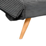 LM-58 Dark Grey Velvet Convertible Sofa - Image 8