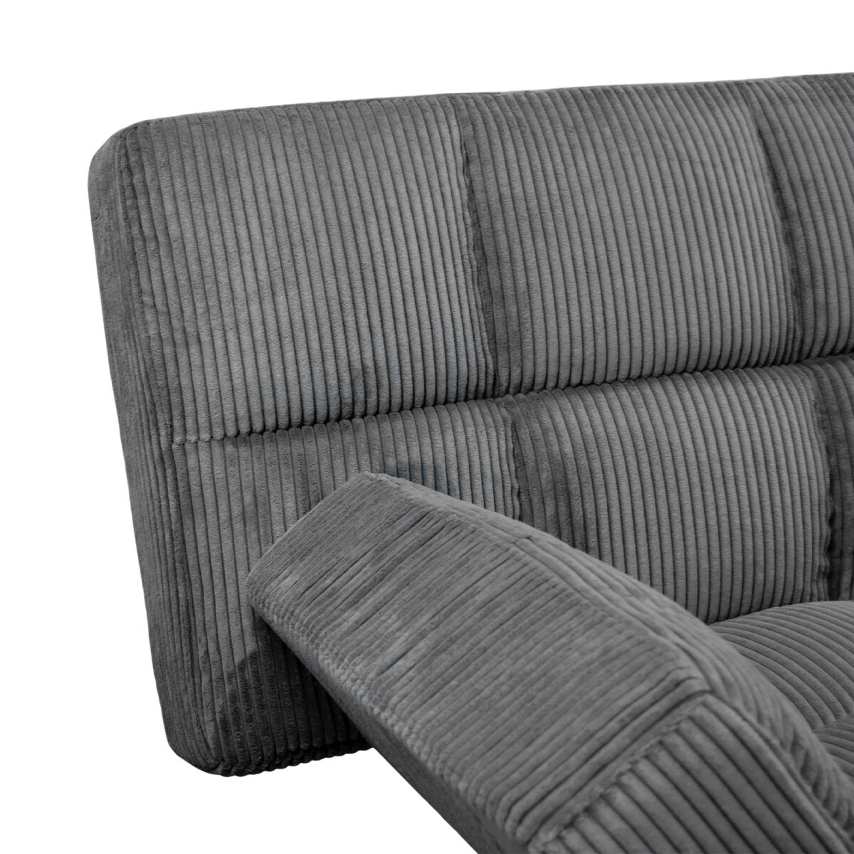 LM-58 Dark Grey Velvet Convertible Sofa - Image 6