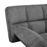 LM-58 Dark Grey Velvet Convertible Sofa - Image 6