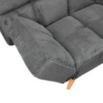 LM-58 Dark Grey Velvet Convertible Sofa - Image 7