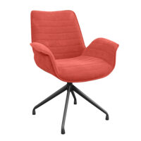 Chair MOON Moly 55 Red Discover the MOON Moly 55 Red armchair, ideal for HoReCa furniture and offices. Comfortable, elegant, with a polyurethane foam seat and refined upholstery, this chair rotates 360° for added versatility. Perfect for the kitchen or office!