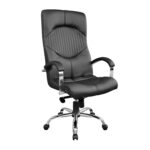 Office Armchair GERMES Black Discover the comfort offered by the GERMES Black office chair! This modern chair, with eco-leather upholstery and a chrome metal base, ensures elegance and stability. Ideal for offices, the chair features swivel wheels and a Multiblock mechanism. Perfect for any workspace.