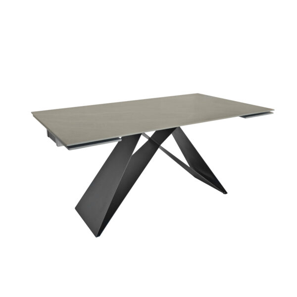 Extendable table T1030 Discover the extendable T1030 table, perfect for the kitchen! With an innovative design and a 10 mm ceramic top that is shock-resistant and heat-resistant, this table easily extends to accommodate 8-10 people. Easy to maintain, it is ideal for family gatherings!