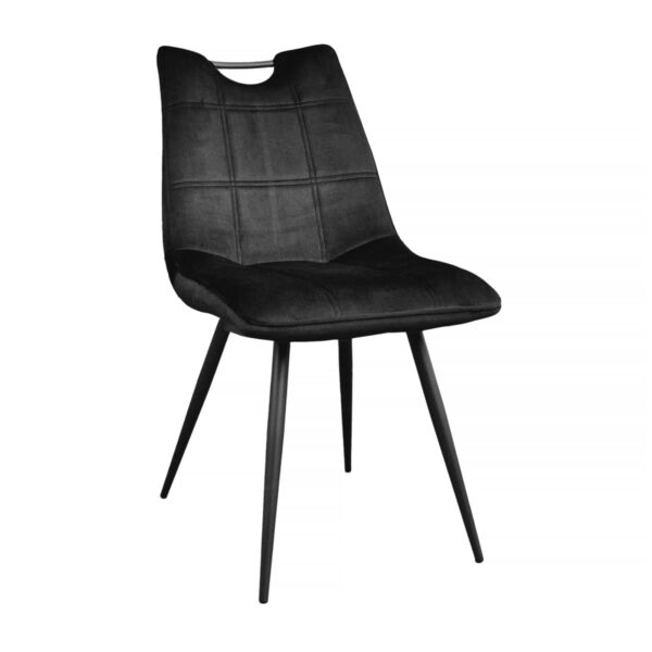 Comfort Chair Velvet Black HLR66 Discover the Confort chair in black velvet HLR66, perfect for your kitchen! With a modern and elegant design, this chair offers optimal comfort and durability, making it ideal for enjoyable moments with family and friends. Choose style and quality in furniture!
